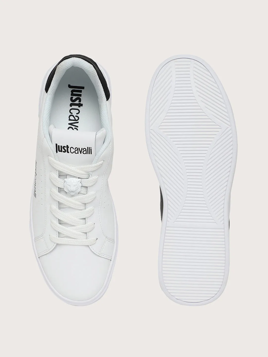 Just Cavalli Men White Sneakers