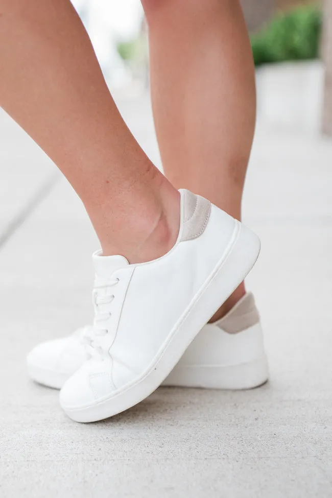 Karlie Taupe Heel White Sneaker