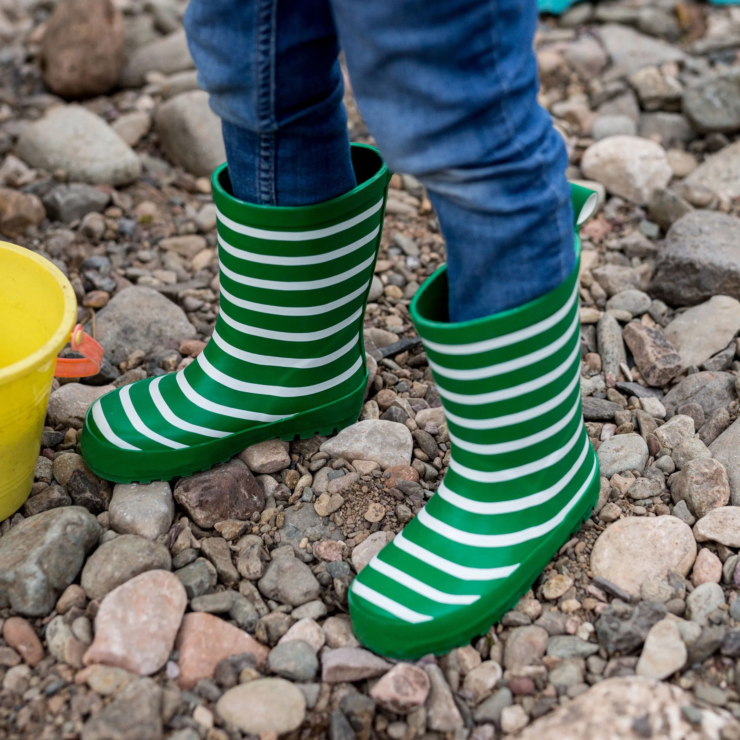 Kids' Pooley Striped Wellington Boots