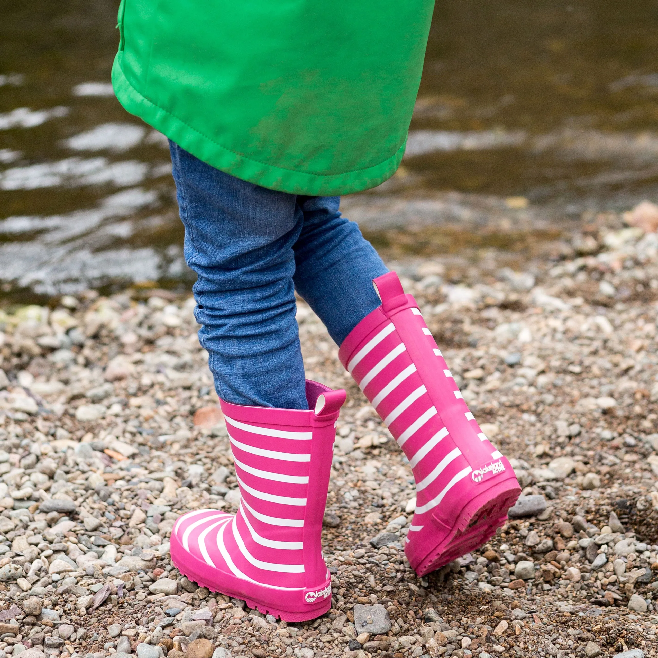 Kids' Pooley Striped Wellington Boots