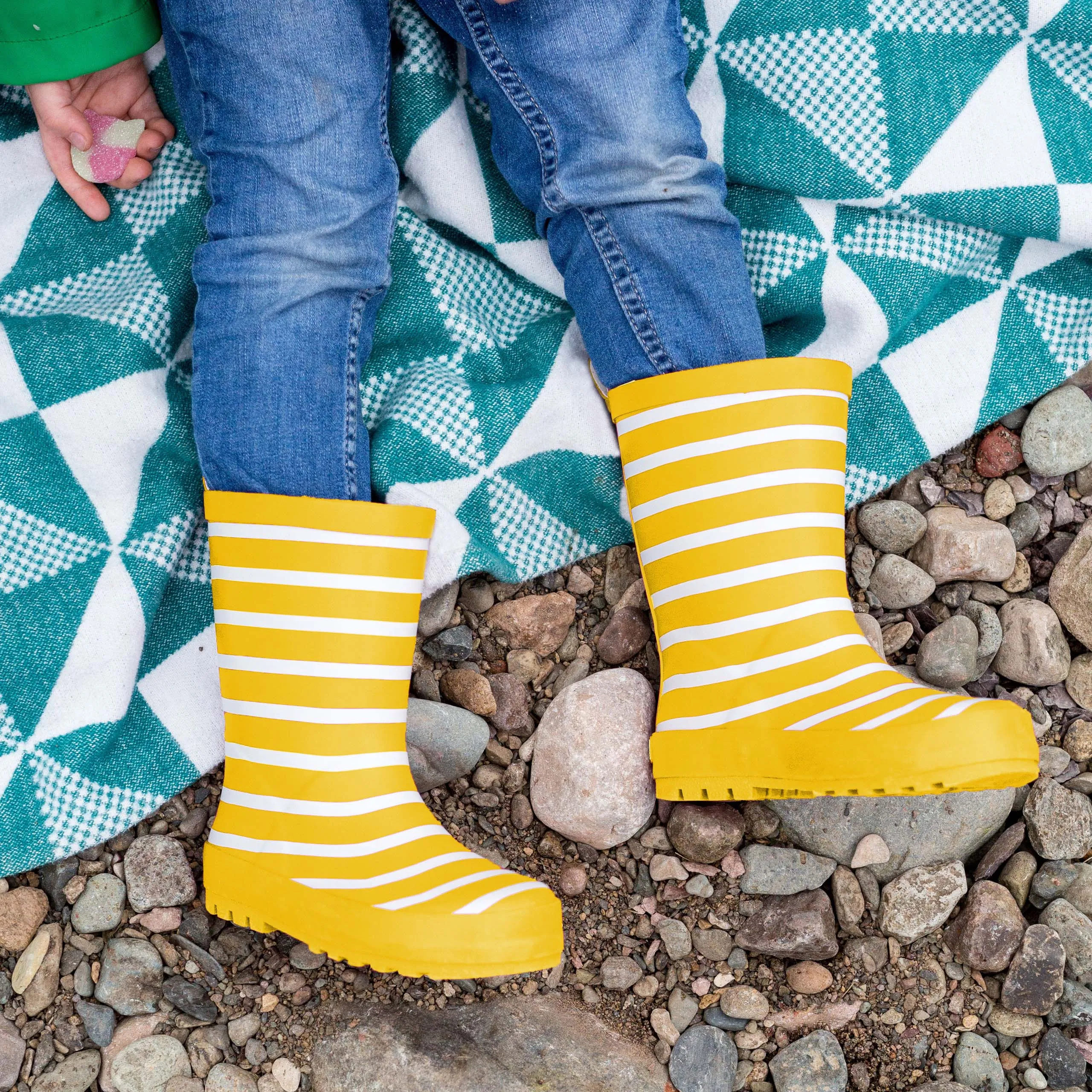 Kids' Pooley Striped Wellington Boots