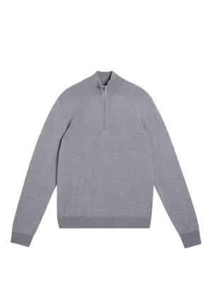 Kiyan Quarter Zip Sweater / Light Grey Melange