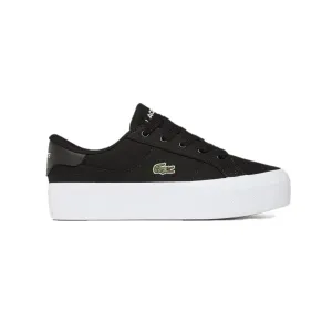 LACOSTE 7-45CFA0012312 ZIANE PLATFORM WMN'S (Medium) Black/White Leather & Synthetic Lifestyle Shoes