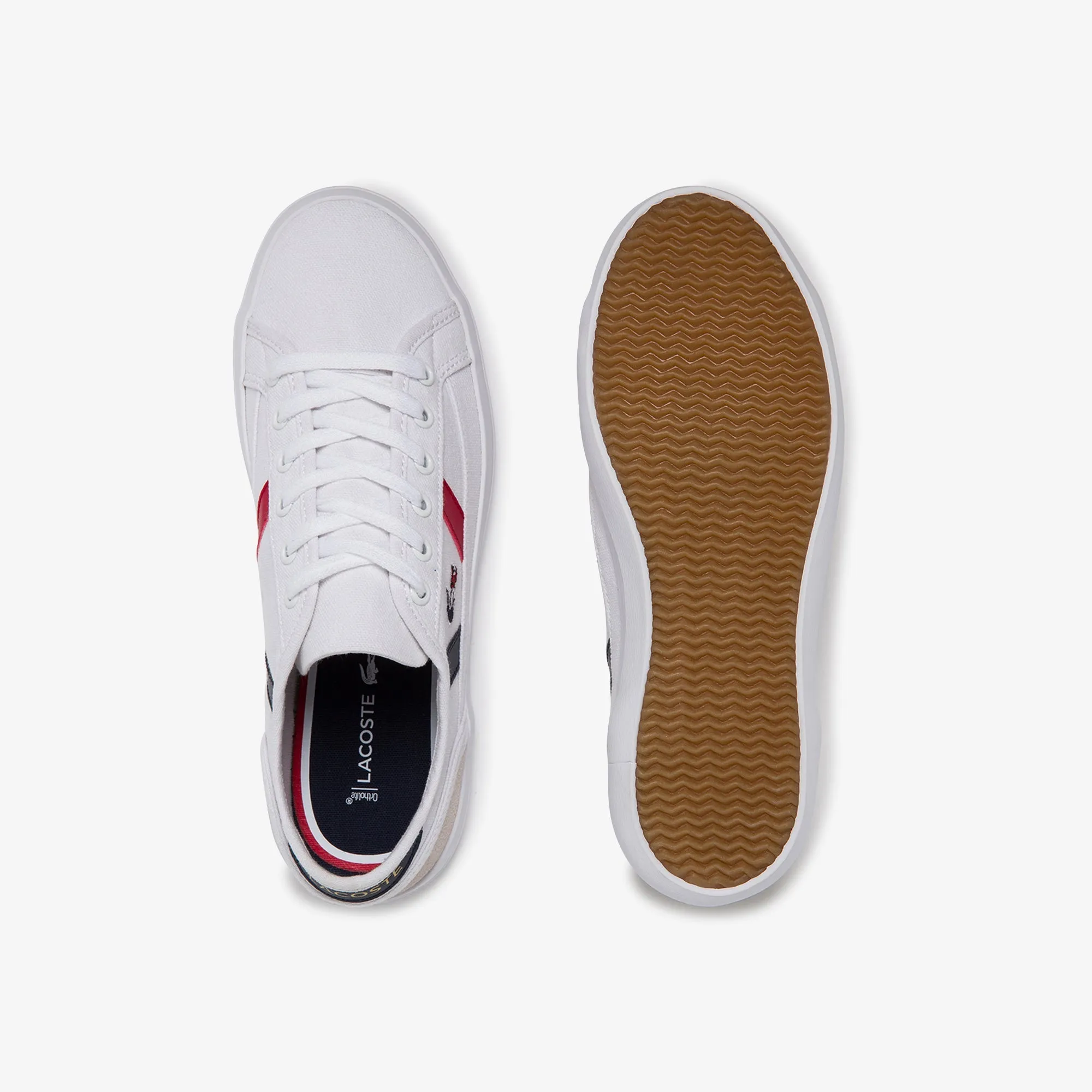 Lacoste Sideline Tri 2 Cfa Sneakers - White/Navy/Red