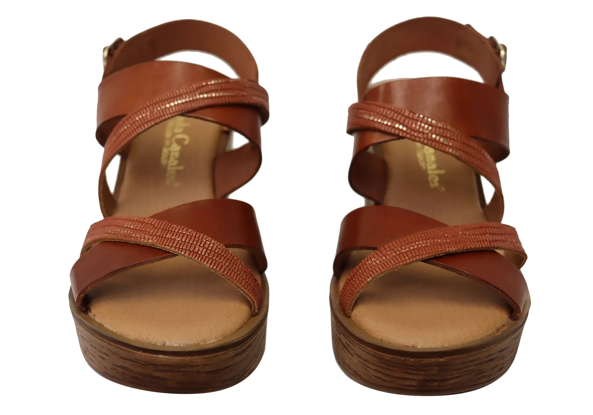 Lola Canales Brooke Womens Spanish Leather Wedge Sandals