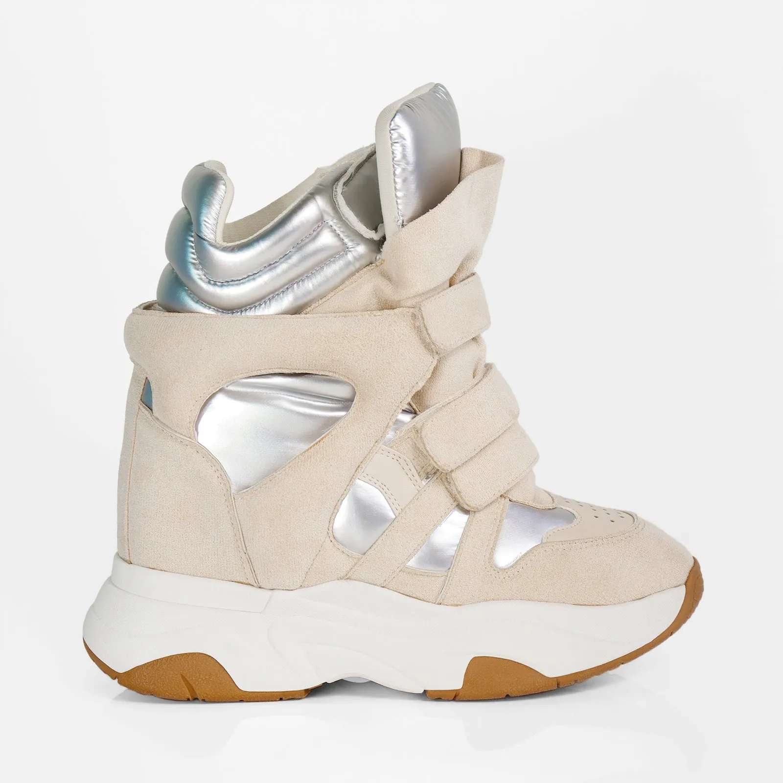 MARANTO-2 WEDGE SNEAKER - BEIGE