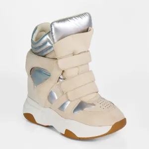 MARANTO-2 WEDGE SNEAKER - BEIGE