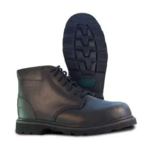 Men's 6" Leather Inmate Work Boots with Composite Safety Toe - Black