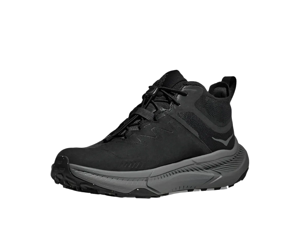 Men's Hoka Transport Chukka GTX Color: Black/Black