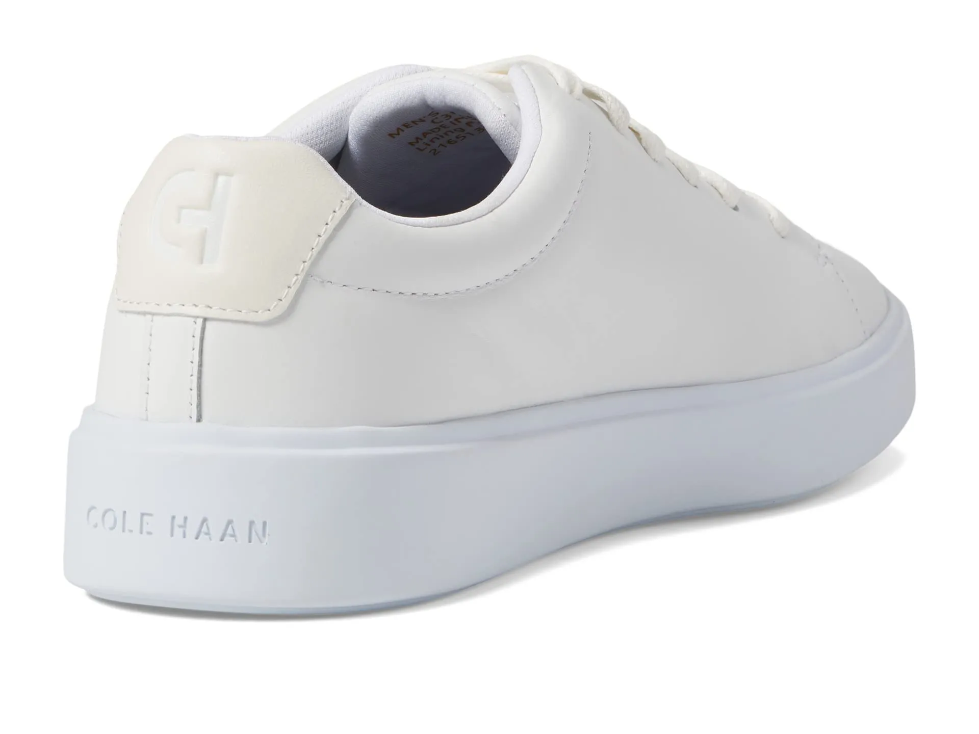 Men's Shoes Cole Haan GRAND CROSSCOURT TRAVELER Leather Sneaker C36656 WHITE