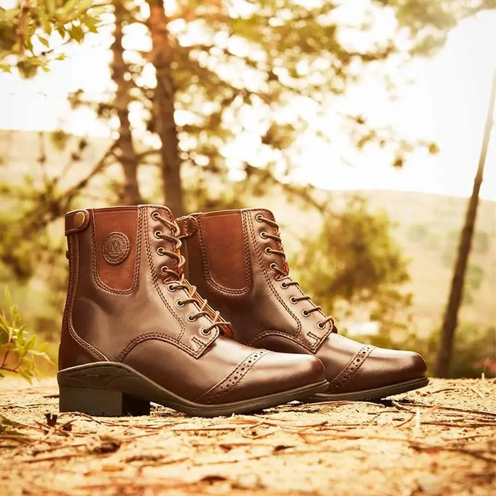 MOUNTAIN HORSE Aurora Lace Paddock Boots - Back Zip - Brown