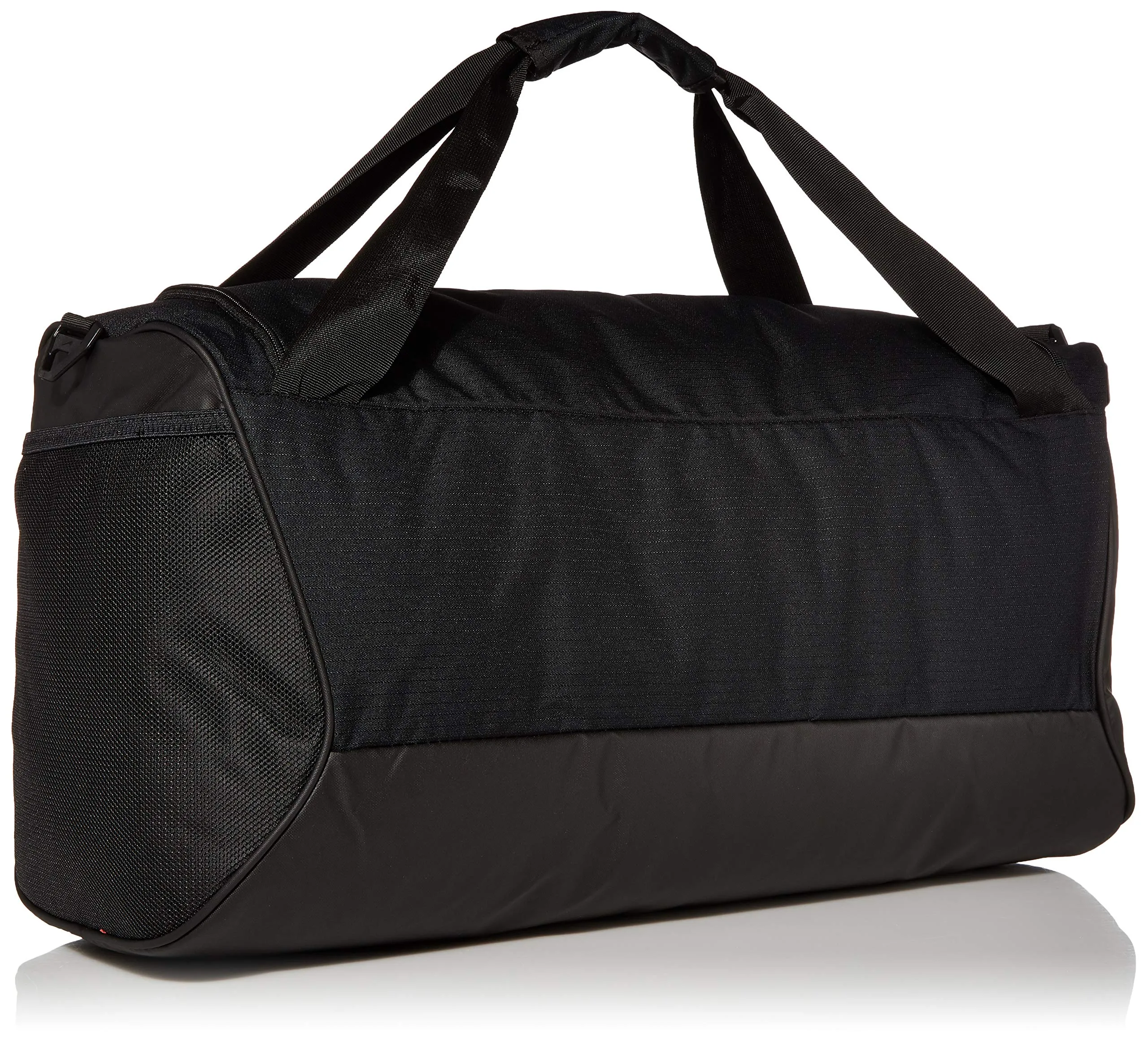 Nike Brasilia Training Medium Duffle Bag, Durable Nike Duffle Bag for Women & Men with Adjustable Strap, Black/Black/Habanero Red