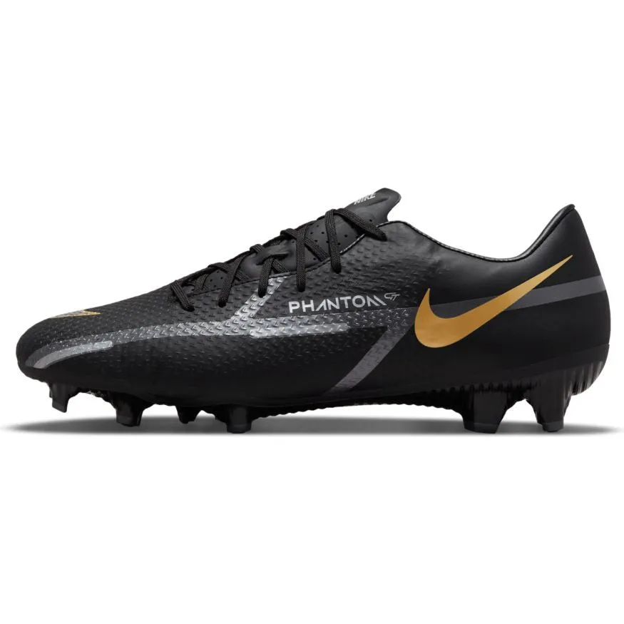 Nike Phantom GT2 Academy FG - Black/Metallic Grey/Metallic Gold