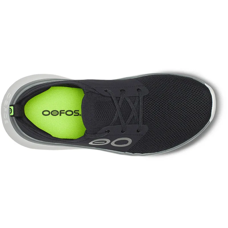 OOFOS Men's OOmy Stride Shoe - White/Black