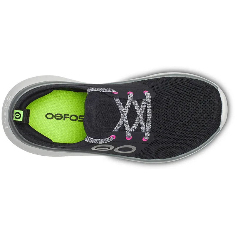 OOFOS Women's OOmy Stride Shoe - White/Black