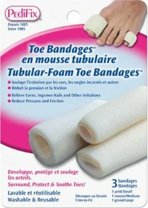 PediFix Tubular-Foam Toe Bandages (P337)