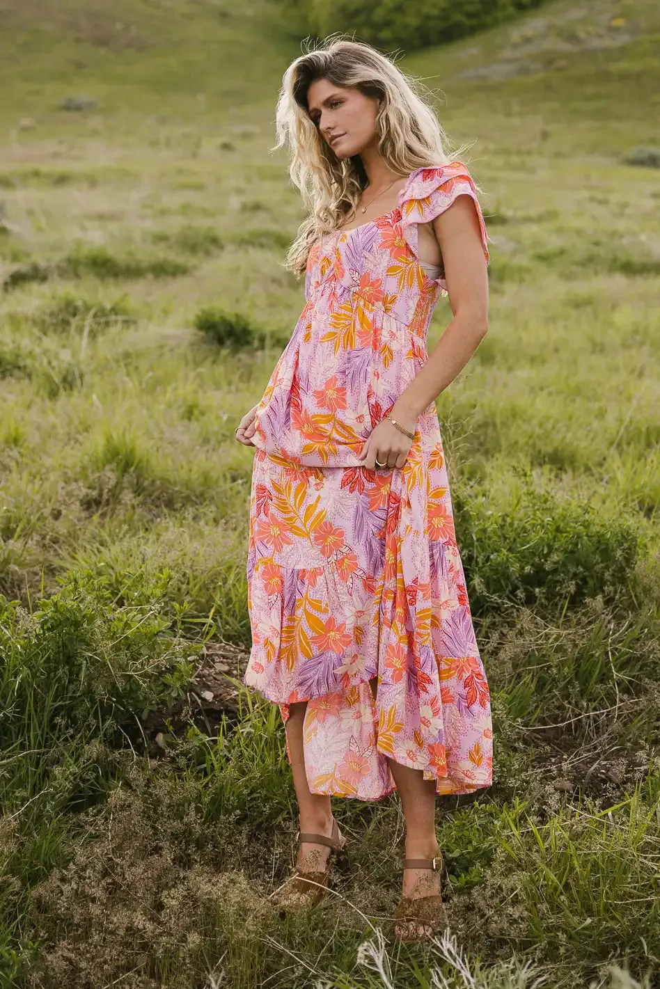 Poppy Tropical Midi Dress - FINAL SALE