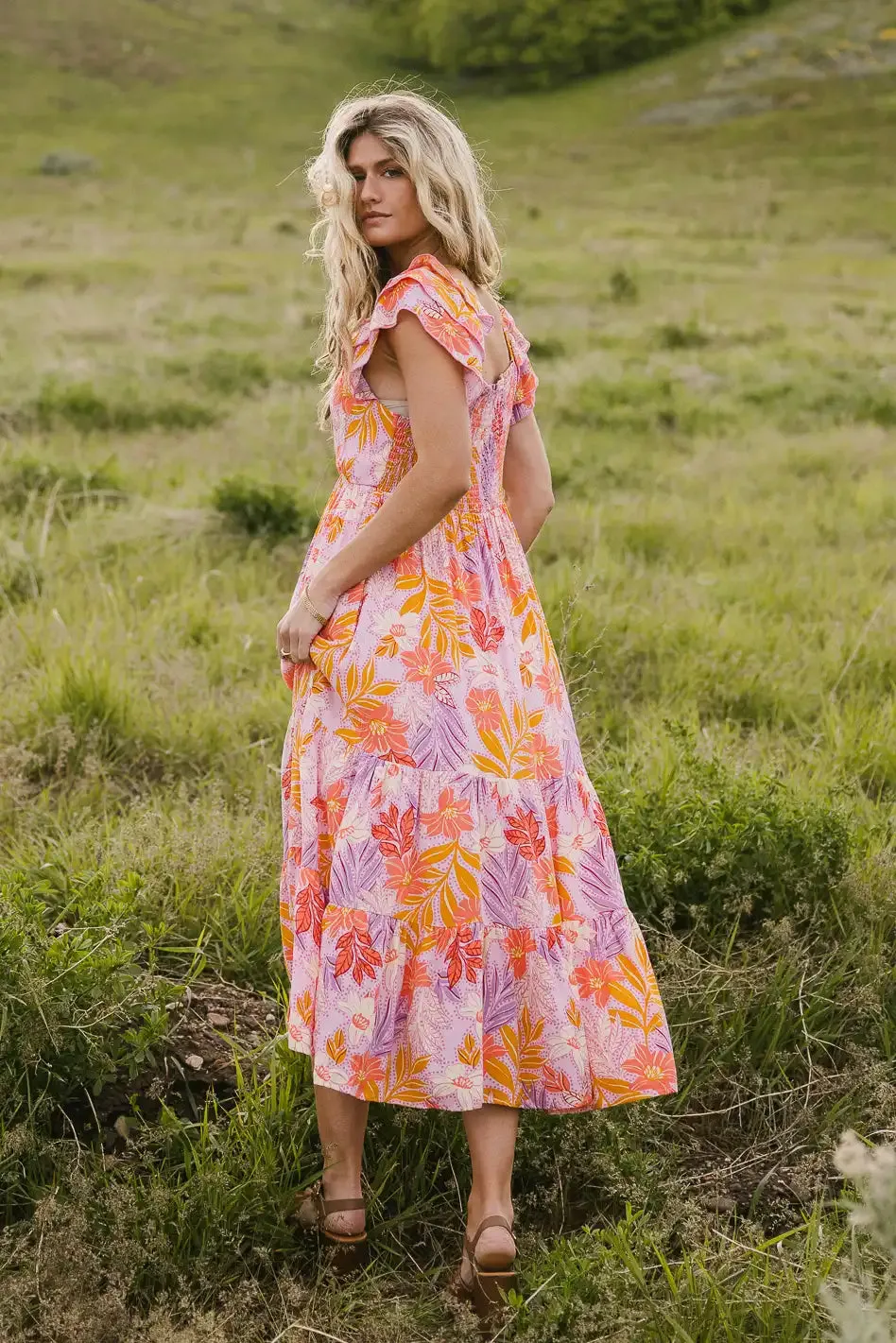 Poppy Tropical Midi Dress - FINAL SALE