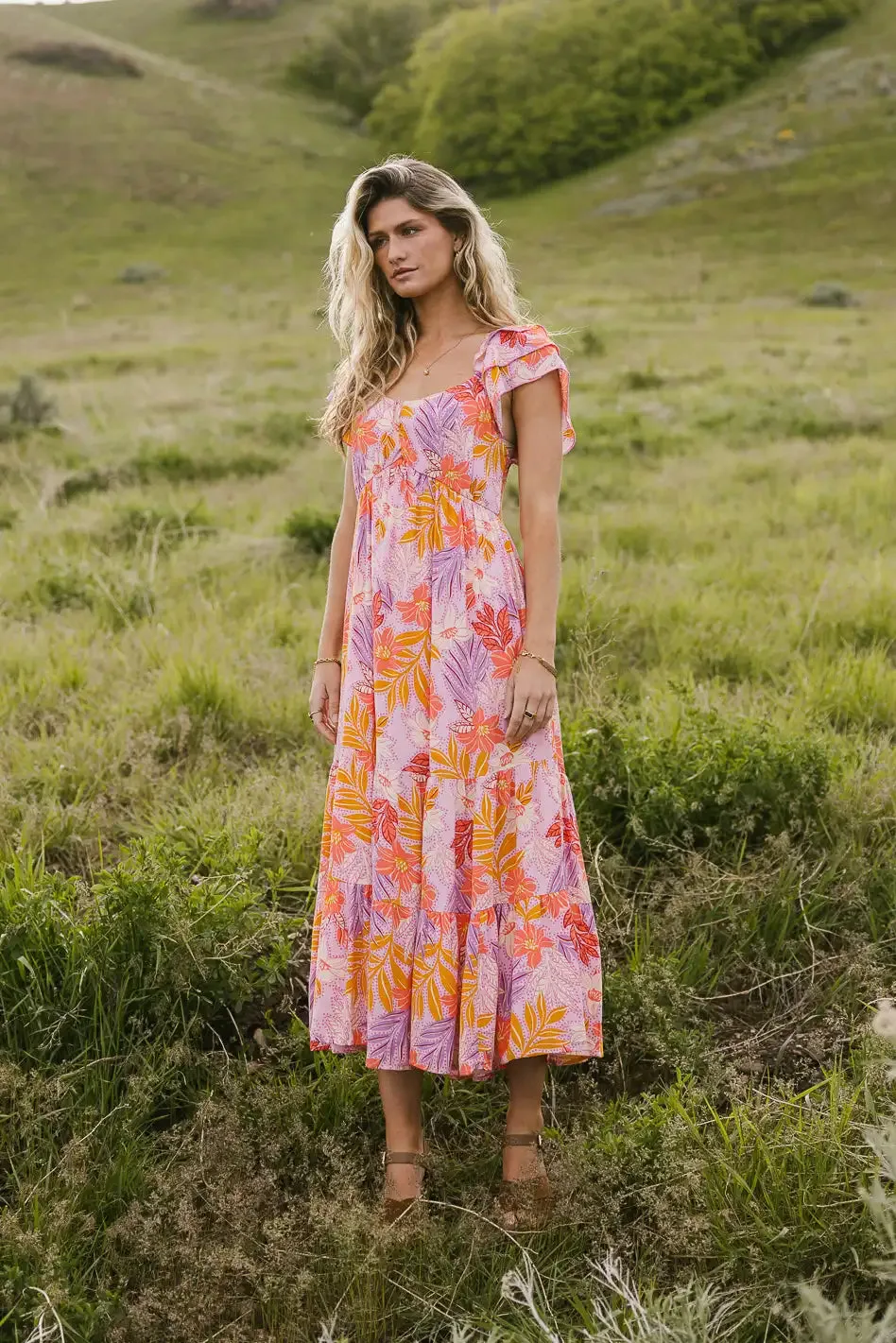 Poppy Tropical Midi Dress - FINAL SALE