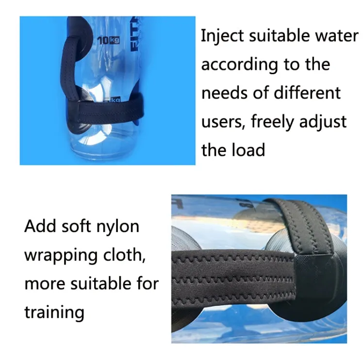 Portable Foldable Water-Filled Inflatable Weight Bag Weightlifting Balance Strength Training Fitness Weight Bag, Colour: 20kg (Transparent)