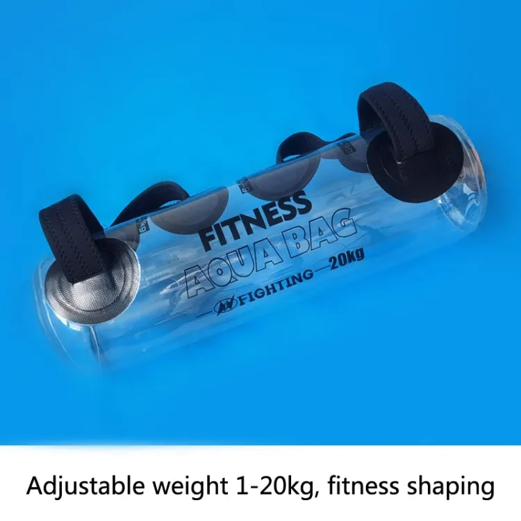 Portable Foldable Water-Filled Inflatable Weight Bag Weightlifting Balance Strength Training Fitness Weight Bag, Colour: 20kg (Transparent)