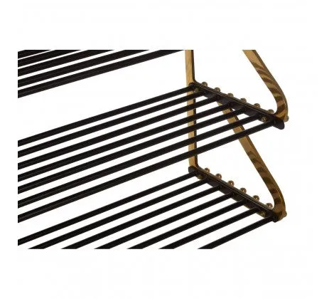 Premium Black and Gold 3 Tier Shoe Rack