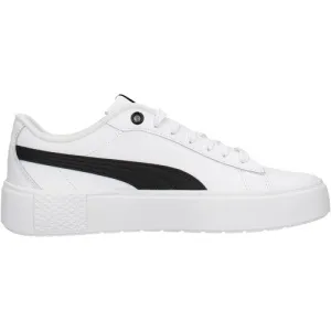 Puma scarpa sneakers da donna con zeppa Smash Platform v2 L 373035 02 bianco