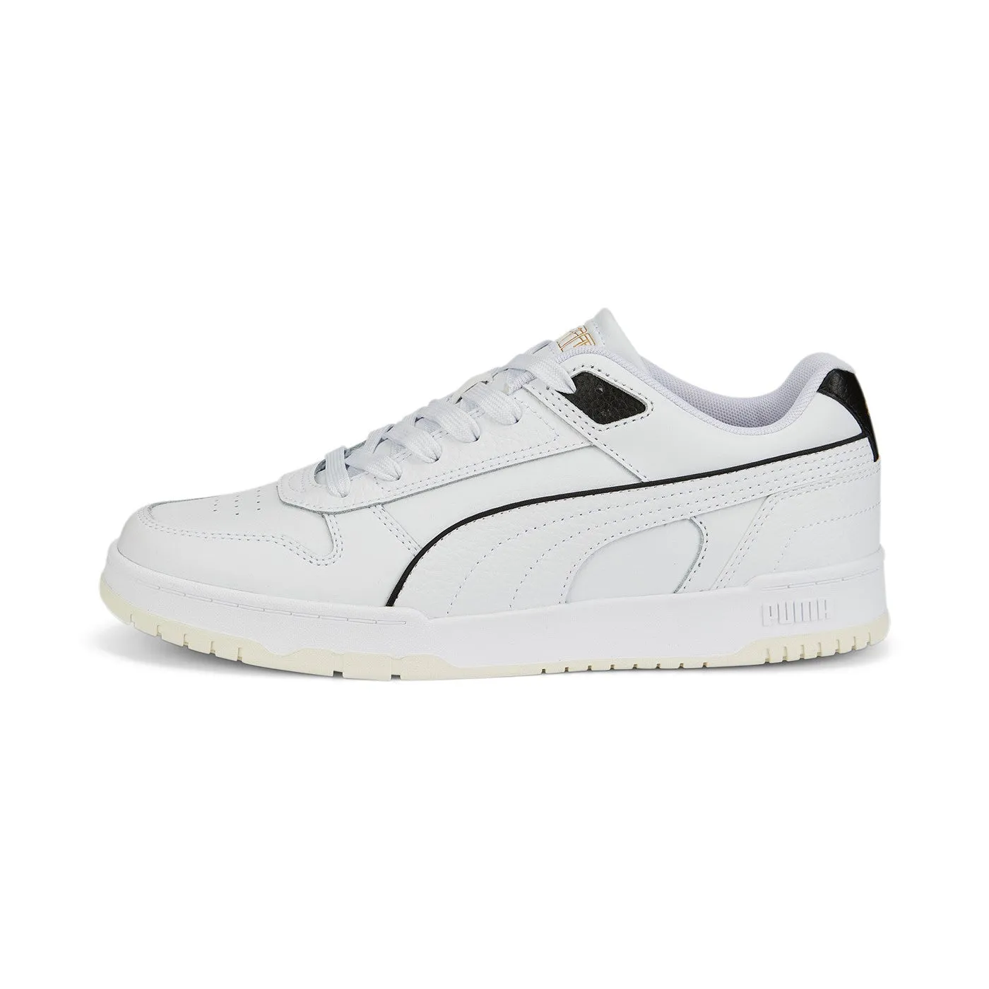 Puma sneakers da uomo RBD Game Low 386373 01 bianco nero oro