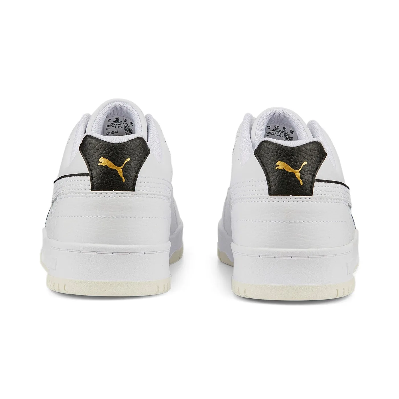 Puma sneakers da uomo RBD Game Low 386373 01 bianco nero oro