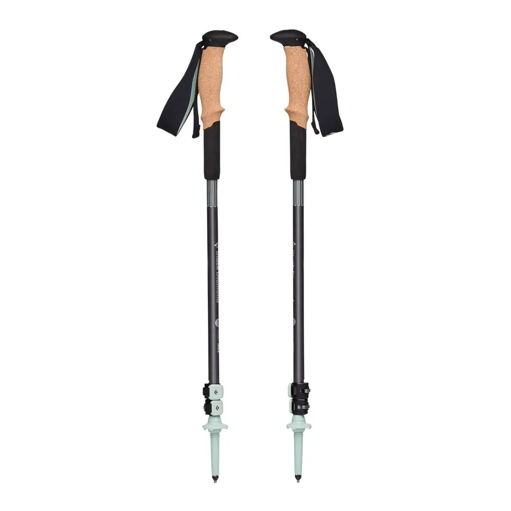 Pursuit Shock Trekking Poles - Steel Grey/Foam Green