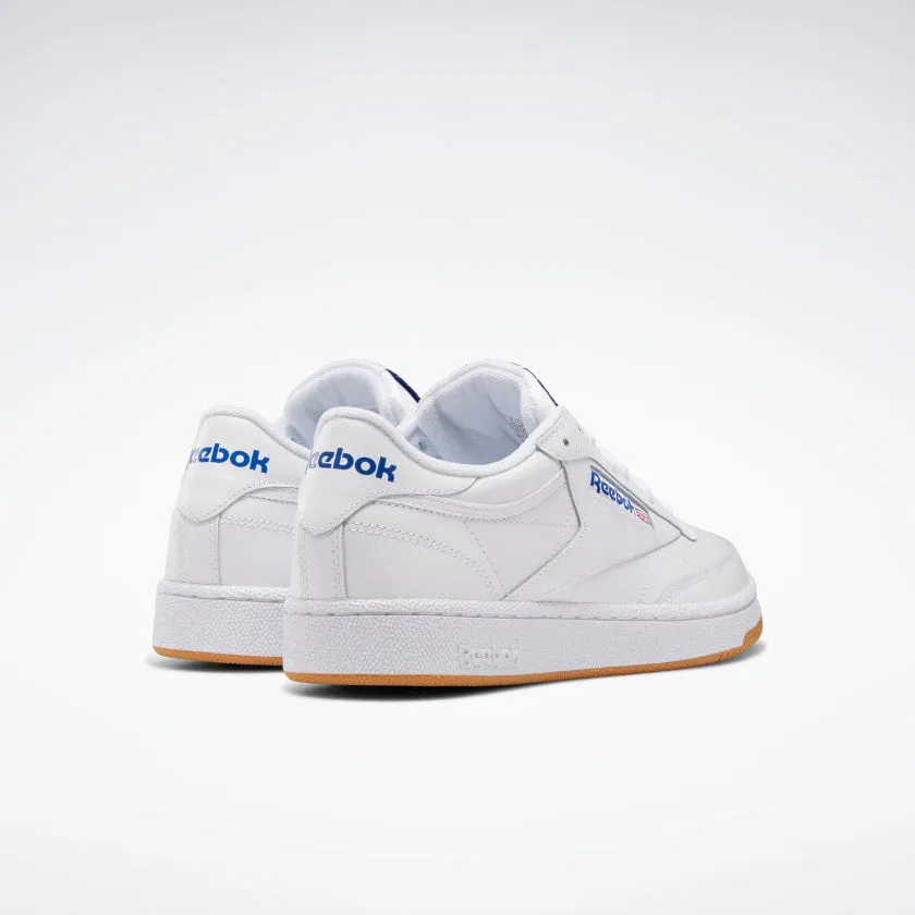 REEBOK CLUB C 85 SHOES - INTENSE WHITE / ROYAL-GUM