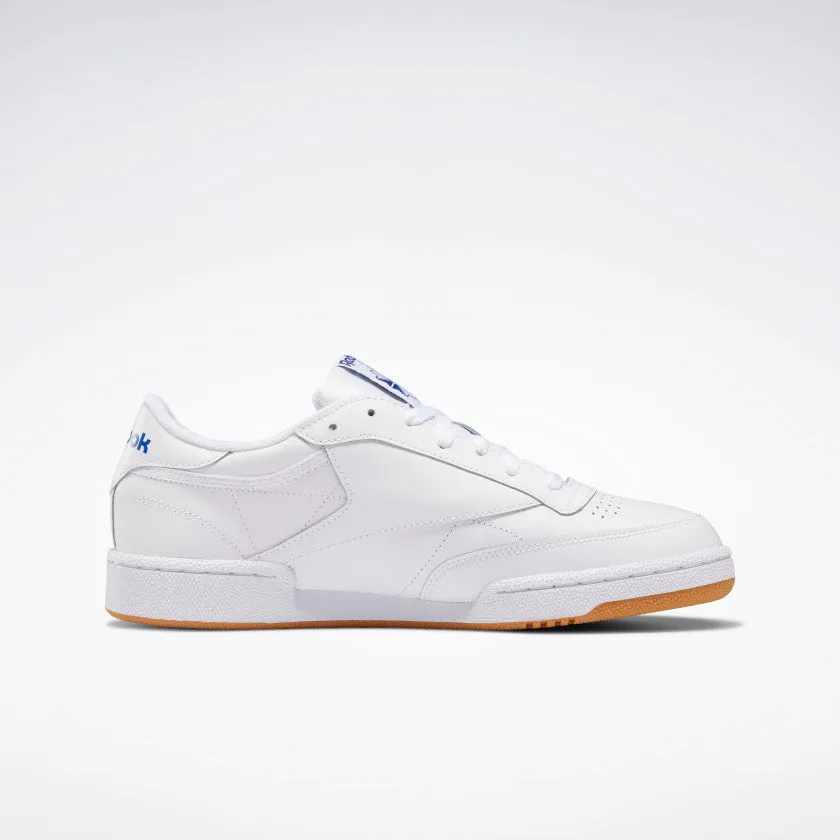 REEBOK CLUB C 85 SHOES - INTENSE WHITE / ROYAL-GUM