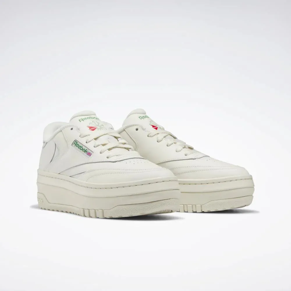 Reebok Club C Extra Sneakers- Chalk/Chalk/Glen Green