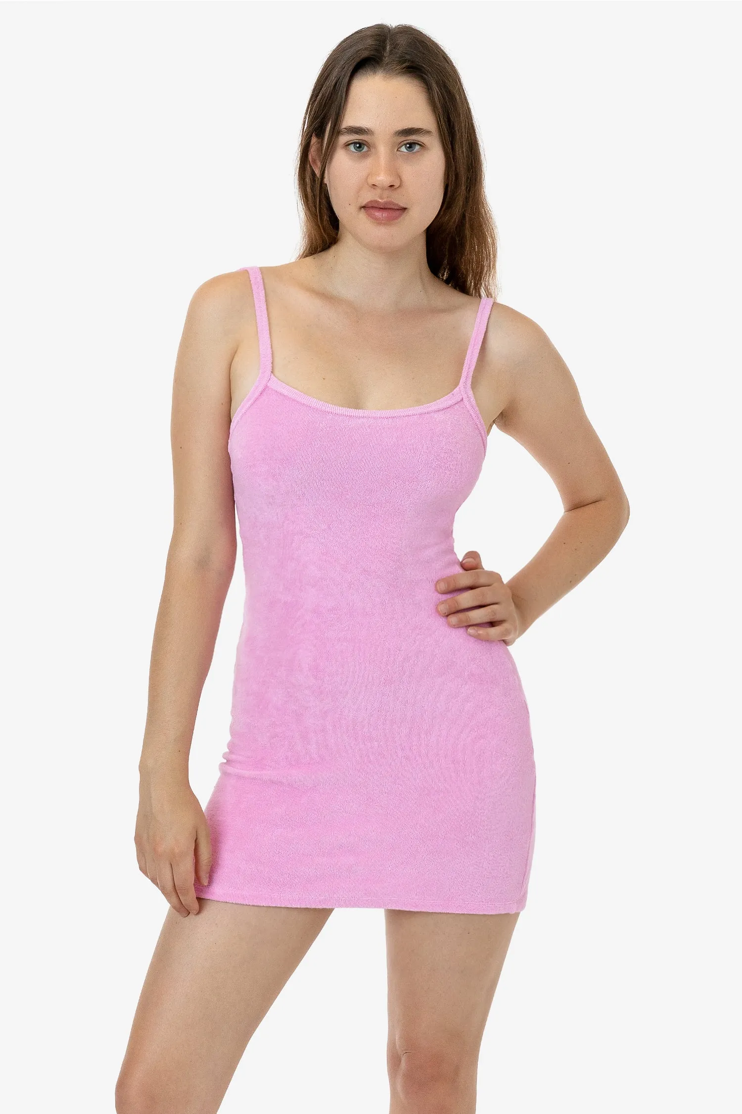 RLT3601 - Loop Terry Spaghetti Mini Dress