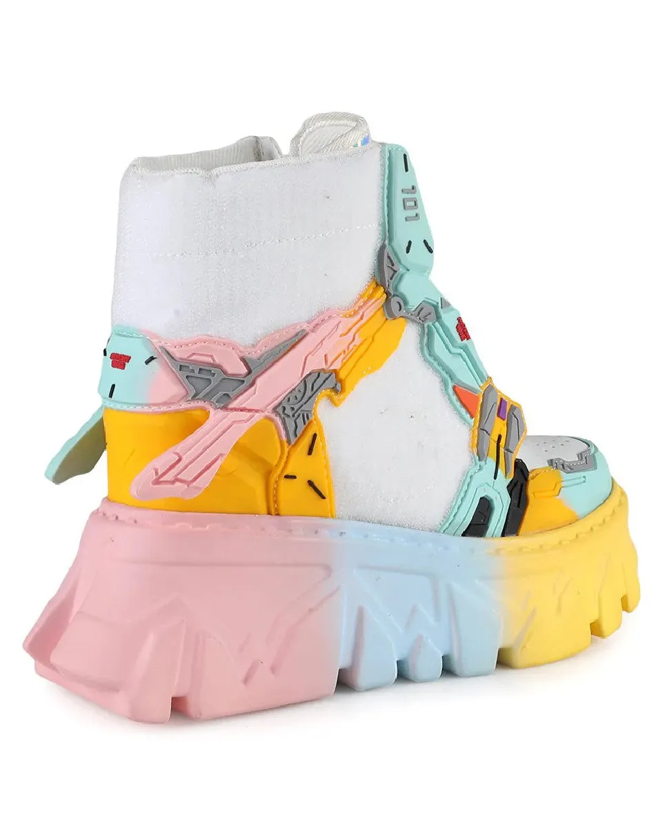 Robo Kid Platform Wedge Sneakers