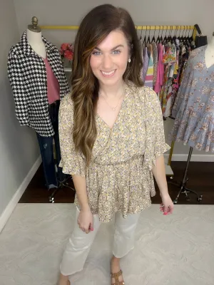 SALE! Honey Honey Floral Crossover Top