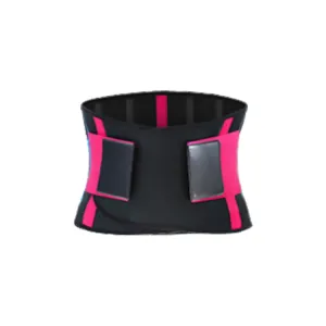 SBR Neoprene Sports Protective Gear Support Waist Protection Belt, Size:L(Rose Red)