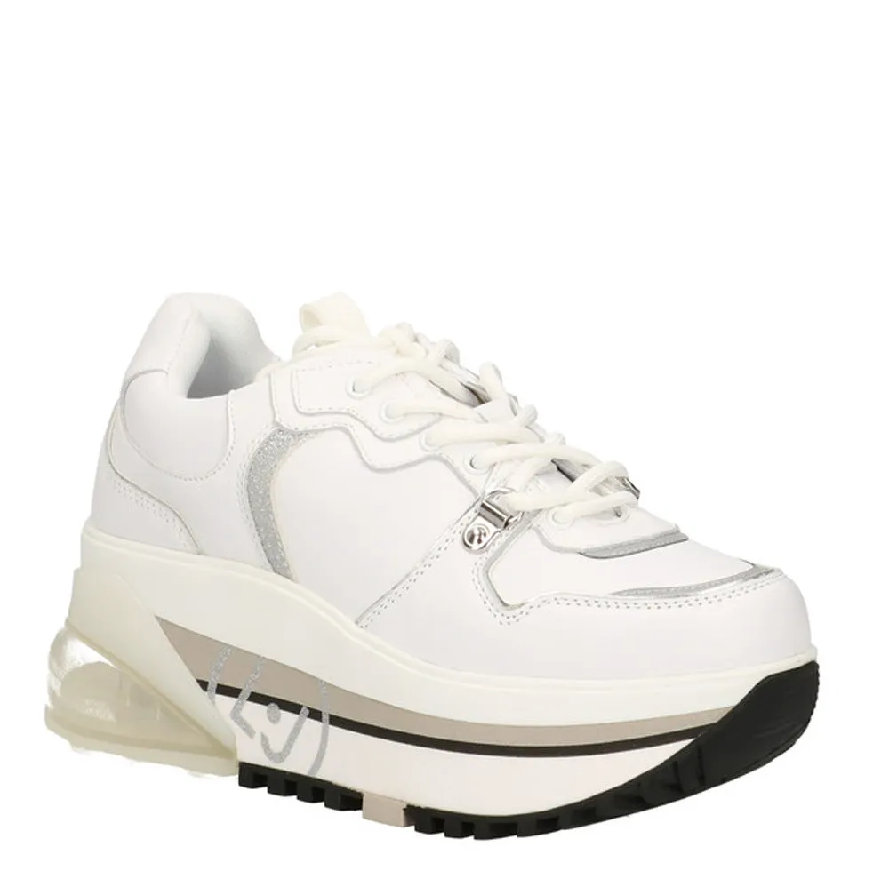 Scarpe Donna LIU JO Sneakers Platform in Pelle Bianca