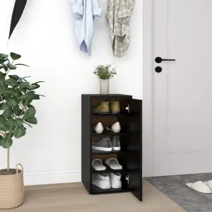 Shoe Cabinet Black 32x35x70 cm Engineered Wood