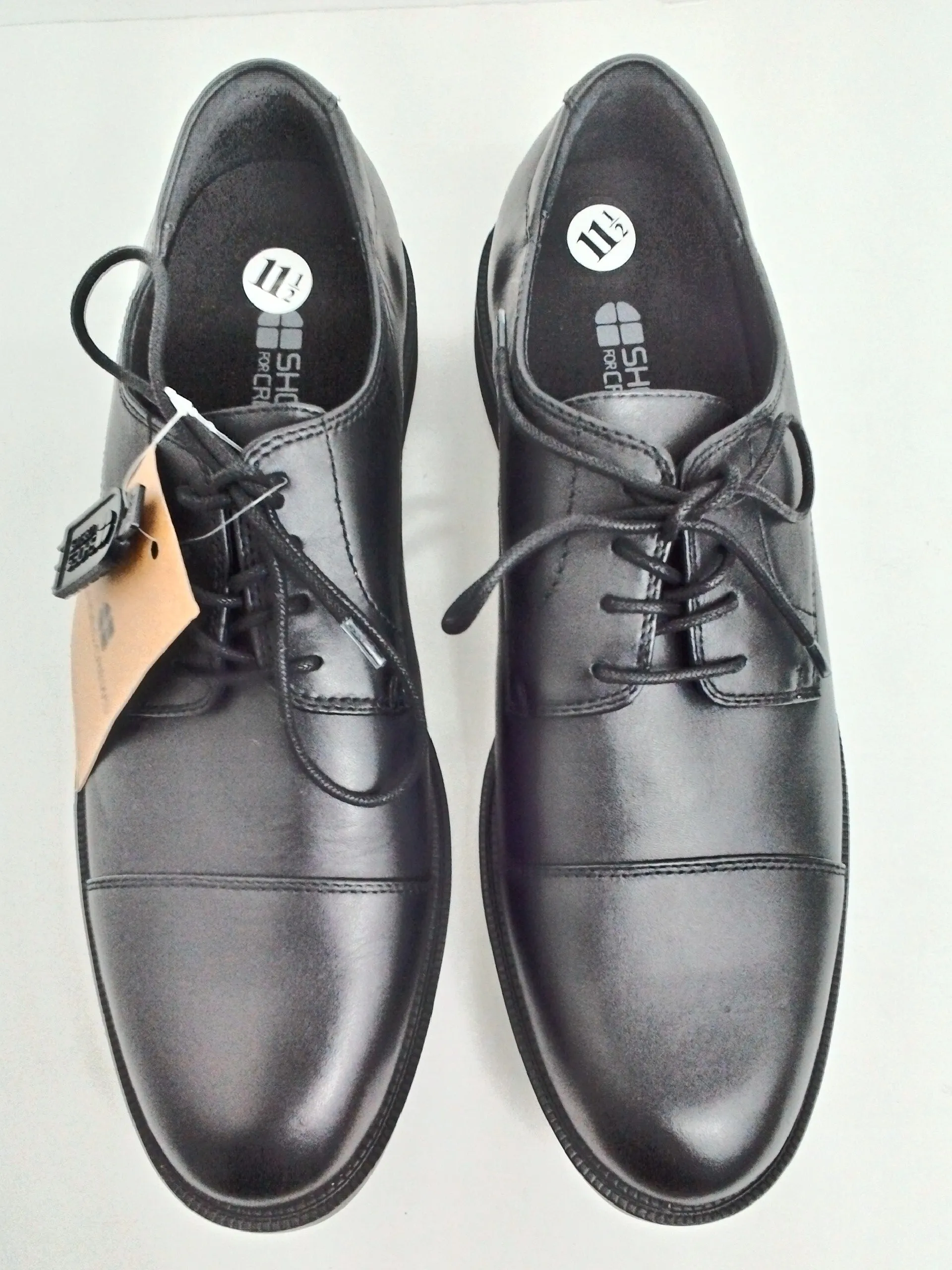 Shoes For Crews Men's Black Leather Oxford Shoes Size 11.5