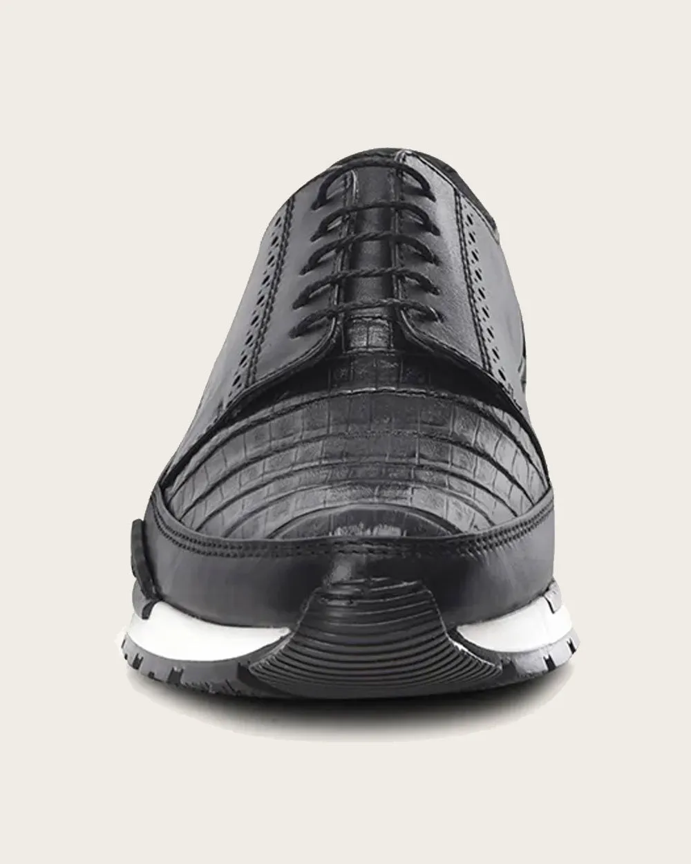 Sneakers black ultra exotic leather