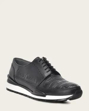 Sneakers black ultra exotic leather