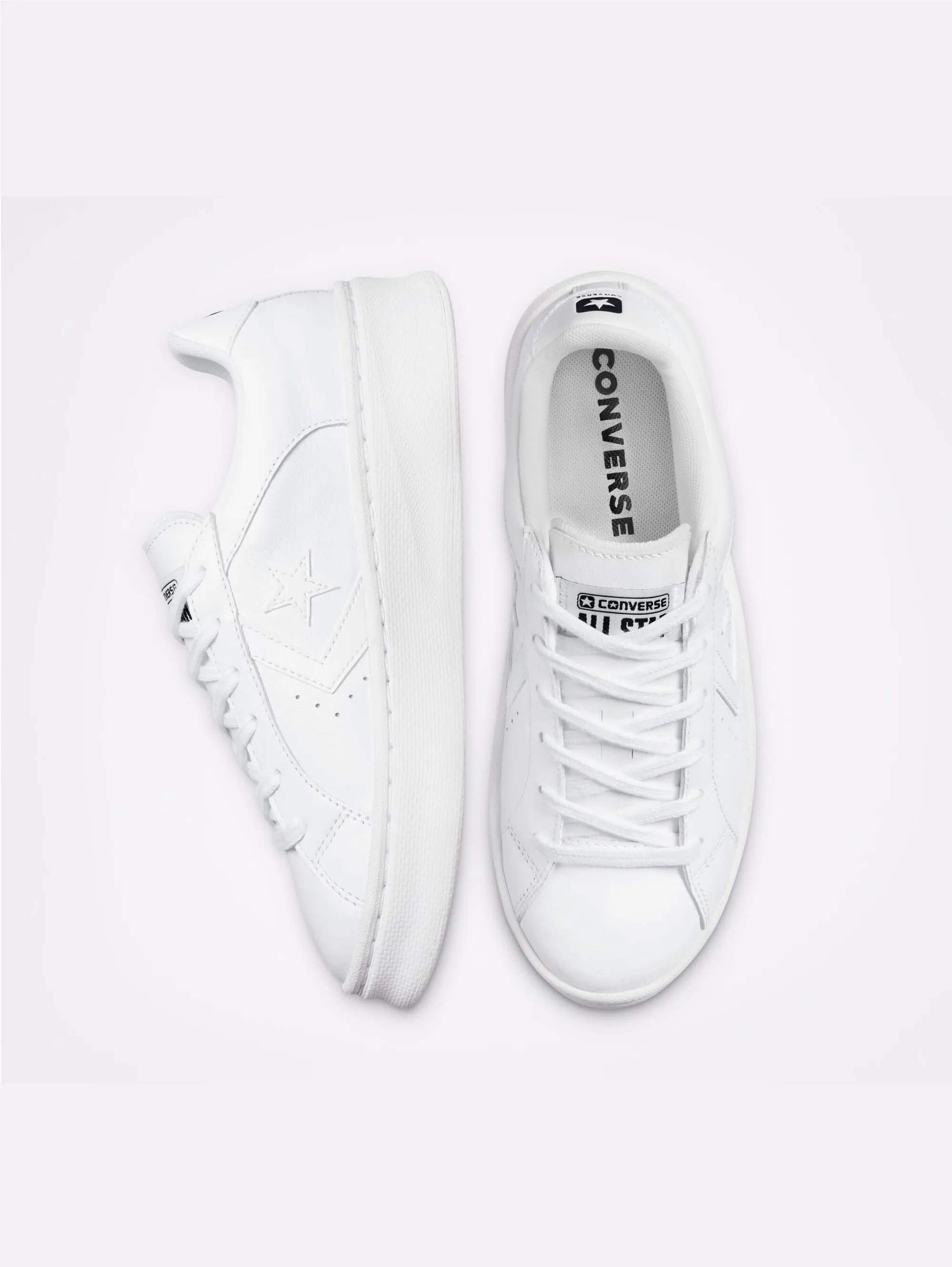 Sneakers Platform Bassa in Pelle White