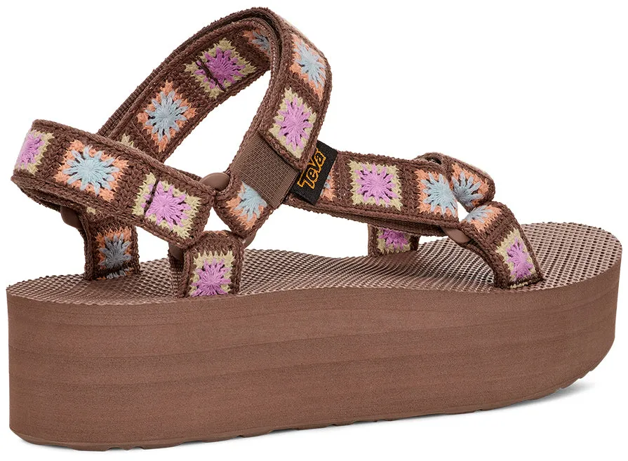 Teva Womens Flatform Universal Crochet Unwind