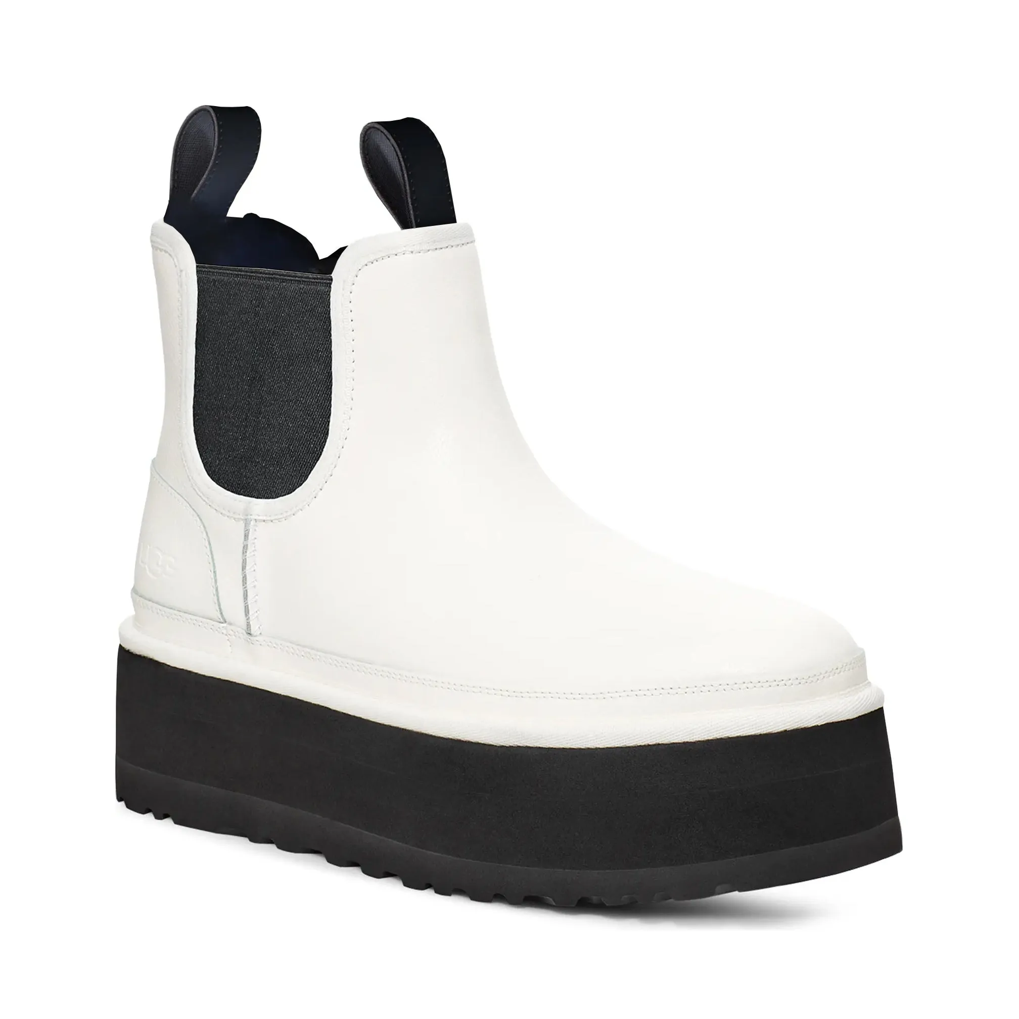 UGG Womens Neumel Platform Chelsea Boot White