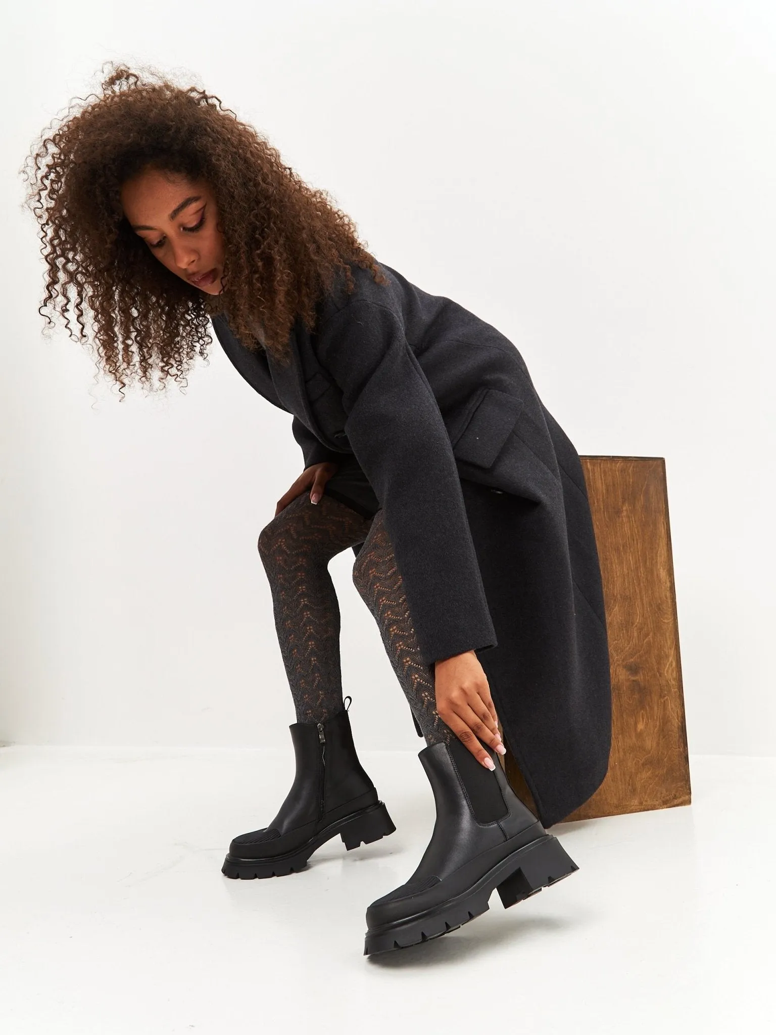 Urban Platform Ankle Boots - Black