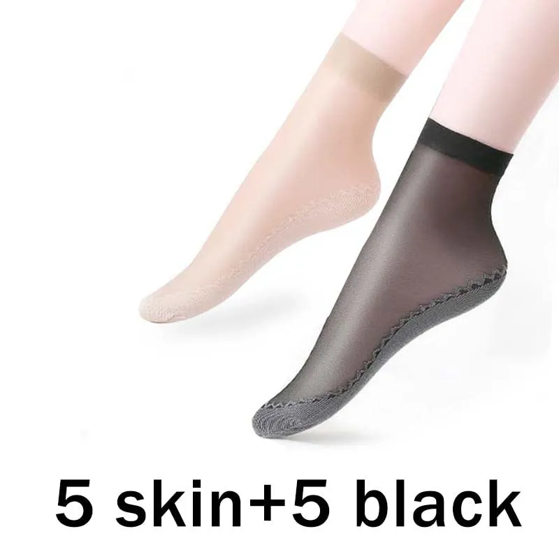 Velvet Silk Cotton Bottom Soft Women Ankle Socks