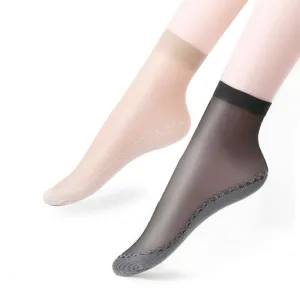 Velvet Silk Cotton Bottom Soft Women Ankle Socks