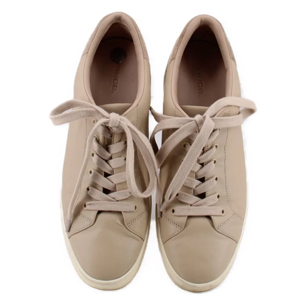 VINCE LEATHER SNEAKERS TAN 10 US