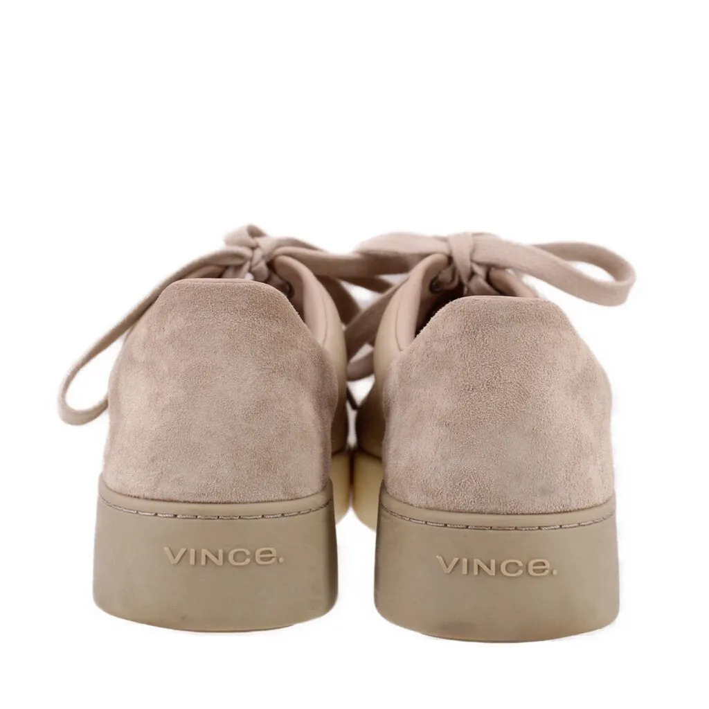 VINCE LEATHER SNEAKERS TAN 10 US